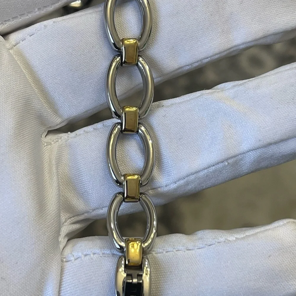 TIMEX INDIGLO Womens Goldtone & Silvertone CR 1216 CELL Quartz Very Rare - Picture 7 of 8